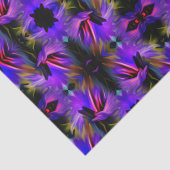 Papier Mousseline Bleu Pinceau Violet Flûte Découpage Abstrait (Détail)