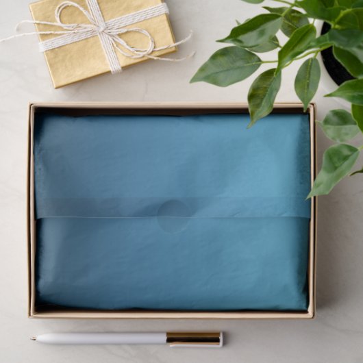 Papier Mousseline Bleu rayé (Cadeau)