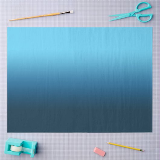 Papier Mousseline Bleu rayé (Artisanat)