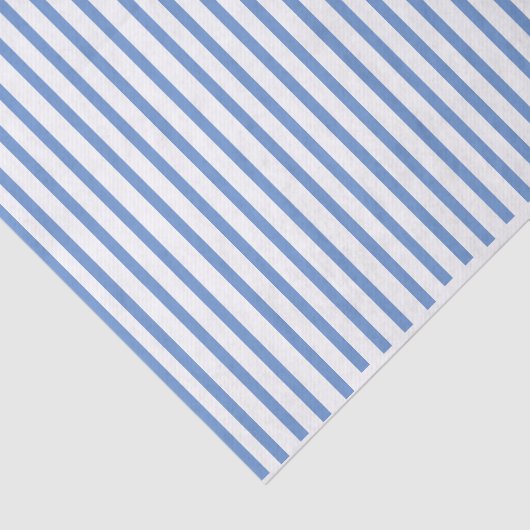 Papier Mousseline Bleu rayé (Détail)