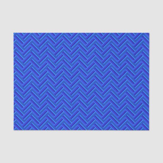 Papier Mousseline Bleu rayures double motif (Recto)