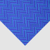 Papier Mousseline Bleu rayures double motif (Détail)