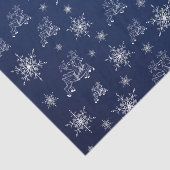 Papier Mousseline bleu, rennes, étoile, étoiles, flocon de neige, no (Détail)