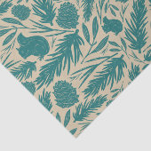 Papier Mousseline Bleu Retro Charme de Noël cosy (Détail)