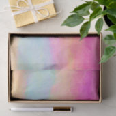 Papier Mousseline Bleu rose Jaune arc-en-ciel Abstraites bandes (Cadeau)