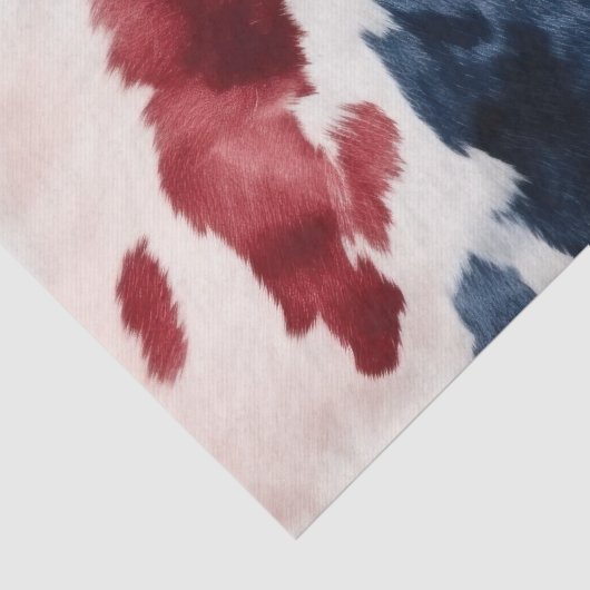 Papier Mousseline Bleu rouge (Détail)