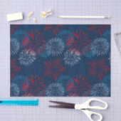 Papier Mousseline Bleu Rouge Blanc 4 juillet feux d'artifice (Artisanat)