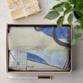 Papier Mousseline Bleu rouge jaune, Kandinsky sauvage (Cadeau)