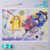 Papier Mousseline Bleu rouge jaune, Kandinsky sauvage (Artisanat)