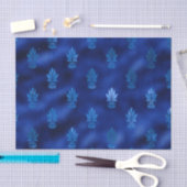 Papier Mousseline Bleu Royal et Argent (Artisanat)