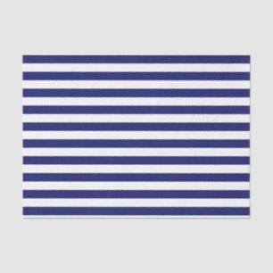 Papier Mousseline Bleu Sailor Stripe (grande échelle)
