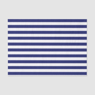 Papier Mousseline Bleu Sailor Stripe (grande échelle)