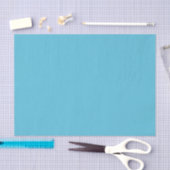 PAPIER MOUSSELINE BLEU SOLIDE PLAIN | TISSUE PAPER (Artisanat)