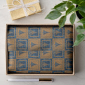 Papier Mousseline Bleu Tigre Imprimer Arbre de Noël Motif (Cadeau)