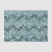 Papier Mousseline Bleu turquoise Chevron Zigzag Stripes (Recto)
