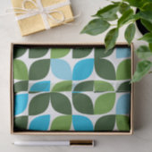Papier Mousseline Bleu, vert, cool, tendance, nature moderne abstrai (Cadeau)