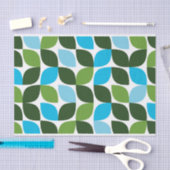Papier Mousseline Bleu, vert, cool, tendance, nature moderne abstrai (Artisanat)