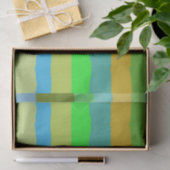 Papier Mousseline Bleu Vert orange violet Motif crémeux Abstrait (Cadeau)