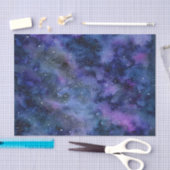 Papier Mousseline Bleu violet majestueux étoile Nebula Aquarelle (Artisanat)