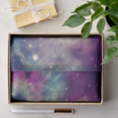 Papier Mousseline Bleu Violet Turquoise Nebula Voie Lactée (Cadeau)