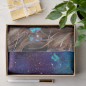 Papier Mousseline BLEUE BUTERRFLY Beauté dans la nature Tissu Papier (Cadeau)