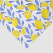 Papier Mousseline Bleus Citrons Méditerranée (Détail)