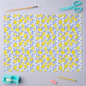 Papier Mousseline Bleus Citrons Méditerranée (Artisanat)