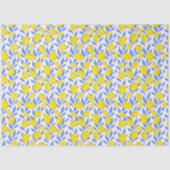 Papier Mousseline Bleus Citrons Méditerranée (Recto)