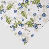 Papier Mousseline Bleus et fleurs  (Détail)