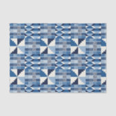 Papier Mousseline Bloc de Kente - Indigo doux (Recto)