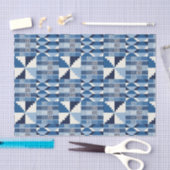 Papier Mousseline Bloc de Kente - Indigo doux (Artisanat)