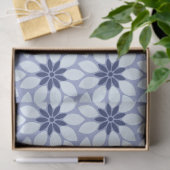 Papier Mousseline Blocage Imprimer Carrelage Fleurs bleues (Cadeau)