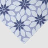 Papier Mousseline Blocage Imprimer Carrelage Fleurs bleues (Détail)