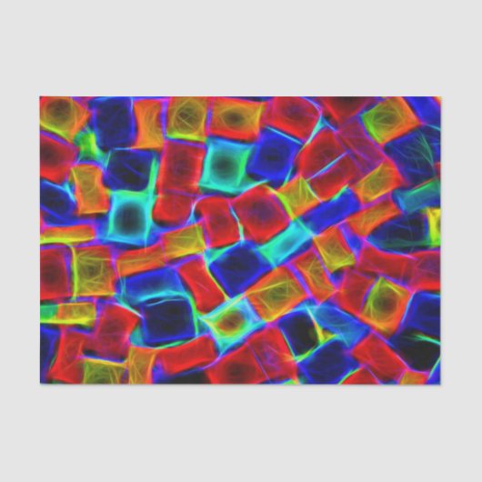 Papier Mousseline Blocs Bokeh colorés (Recto)