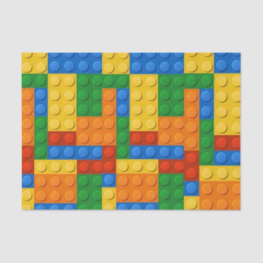 Papier Mousseline Blocs colorés Anniversaire de enfant Party (Recto)