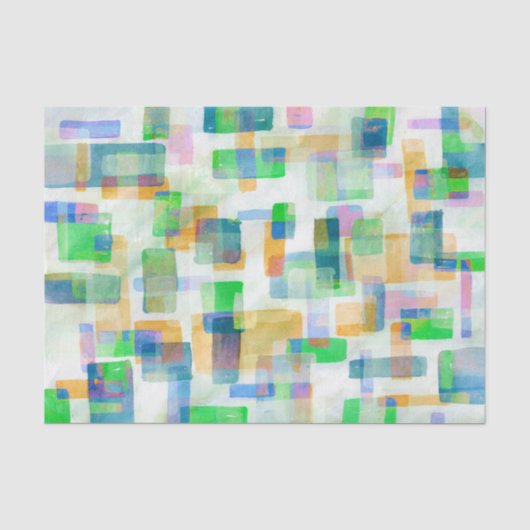 Papier Mousseline Blocs constitutifs Seafoam rose (Recto)