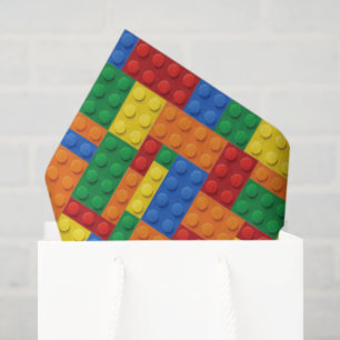 Papier Mousseline Blocs de briques colorées Personnalisé