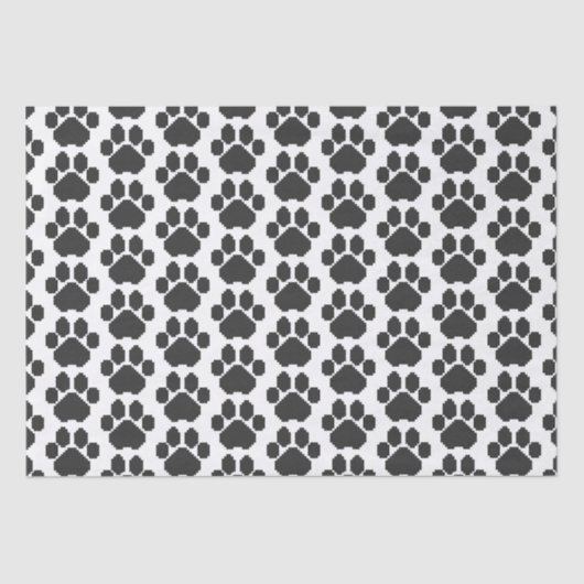 Papier Mousseline Blocs de construction d'empreintes de chien noir (Recto)