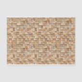 Papier Mousseline Blocs en bois naturel géométrique moderne Z1 Décou (Recto)