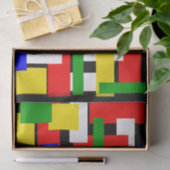 Papier Mousseline Blocs rouge, jaune, noir, bleu et vert (Cadeau)