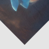 Papier Mousseline Blonde Blonde Blonde Bleu de découpage et Rabbit (Détail)