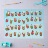 Papier Mousseline Blonde Boy Riding Train de Noël (Artisanat)