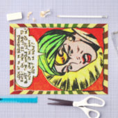 Papier Mousseline Blonde dans un Turban vert Golden Age Comic Panel (Artisanat)