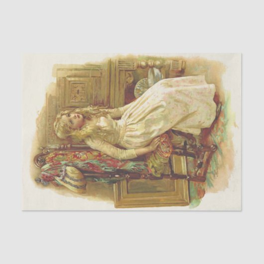 Papier Mousseline Blonde Girl in Curiosity Shop (Recto)