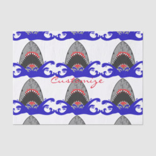 Papier Mousseline Bloody Shark Jaws Thunder_Cove
