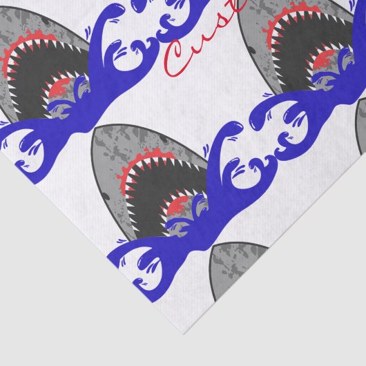 Papier Mousseline Bloody Shark Jaws Thunder_Cove (Détail)