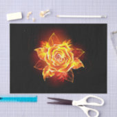 Papier Mousseline Blooming Fire Rose (Artisanat)