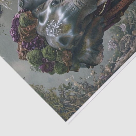 Papier Mousseline Blossom éléphant (Détail)