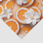 Papier Mousseline Blossom Orange Texté (Détail)