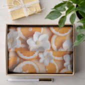 Papier Mousseline Blossom Orange Texté (Cadeau)